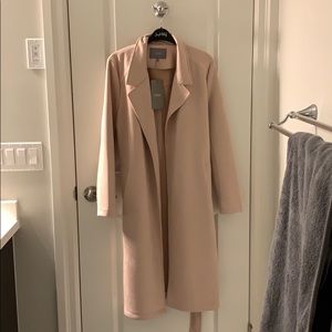 Stunning Light Pink Faux Suede Jacket